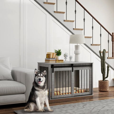 Rootz Dog Crate - Pet Cage - Pet House - Airy Ventilation - Stable Construction - 98cm x 58cm x 61cm