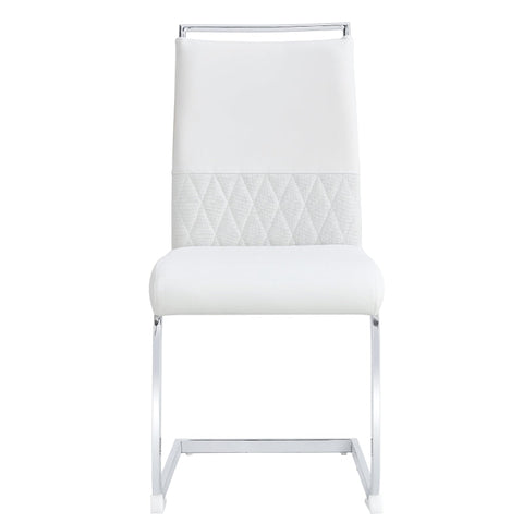 Rootz Dining Chairs Set - Modern Seating - Faux Leather - Comfort Support - 42L x 45W x 95H cm - Water-Repellent Finish