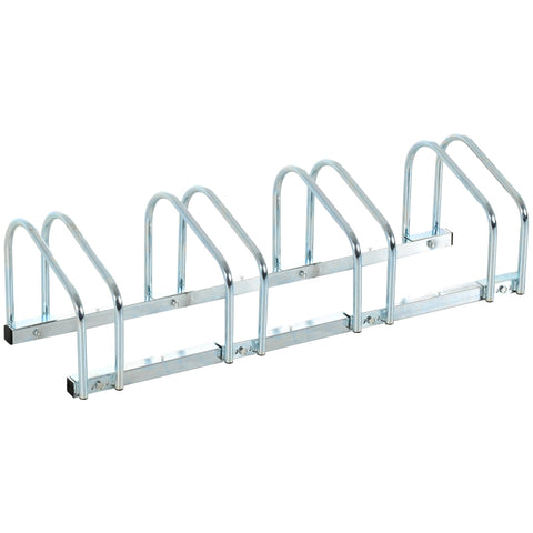 Rootz 4 Bike Stand - Bicycle Rack - Cycle Holder - Weatherproof - 110L x 33W x 27H cm - Steel Construction - Space-Saving Design
