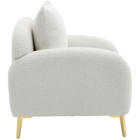 Rootz Teddy Velvet Living Room Chair - Elegant Seating - Comfortable Chair - Ergonomic Support - 75.5cm x 75.0cm x 81.0cm