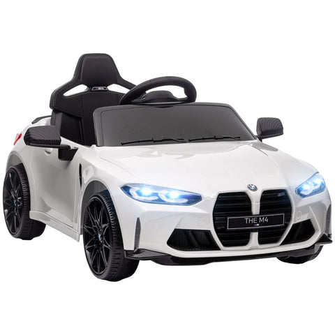 Rootz BMW M4 Electric Ride-On Car for Kids - Licensed Children's Vehicle - Remote Control & Manual Steering - Realistic Lights & Music - 108cm x 69.5cm x 51cm