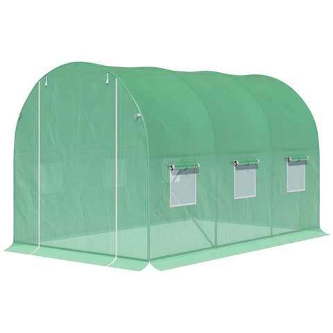 Rootz Greenhouse Tunnel - Garden Shelter - Plant Protection - UV-Resistant Frame - 3L x 2W x 2H m
