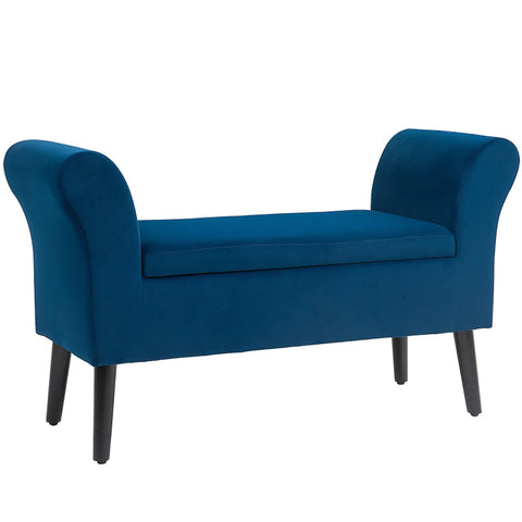 Rootz Upholstered Bench - Stylish Seat - Elegant Storage - Extra Comfort - 111.5cm x 41cm x 65cm