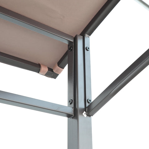 Rootz Barbecue Gazebo - Outdoor Grilling Pavilion - BBQ Shelter - Fire-Retardant Roof - Durable Steel Frame - Convenient Side Hooks - 215cm x 150cm x 220cm