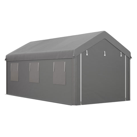 Rootz Tente Garage Carport - Storage Shelter - Auto Cover - Weatherproof Protection - 6m x 2.95m x 2.78m