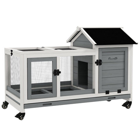 Rootz Small Animal Stable - Dwarf Rabbit House - Guinea Pig Cage - Easy Mobility - 108 x 58 x 73.5 cm