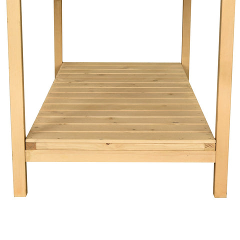 Rootz Raised Bed Planter with Shelf - Garden Planter - Spruce Planter Box - Irrigation Inlets - 110L x 46W x 76H cm