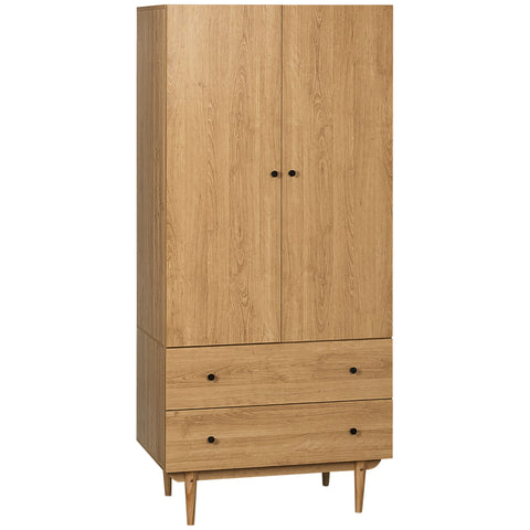 Rootz Wardrobe - Closet - Storage Cabinet - Modern Design - 80cm x 52cm x 180cm