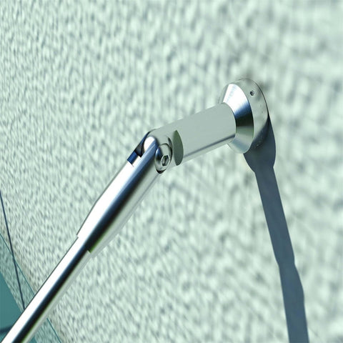 Rootz Canopy - Tempered Glass Door Canopy - Stainless Steel Awning - Modern Design - Maximum Brightness - Easy Assembly - 1500L x 900W x 12D mm