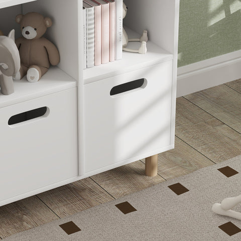 Rootz Children's Book Shelf - Children's Storage Furniture - Kids Organizer - Space-Saving - 63.7 x 29.7 x 89 cm - White