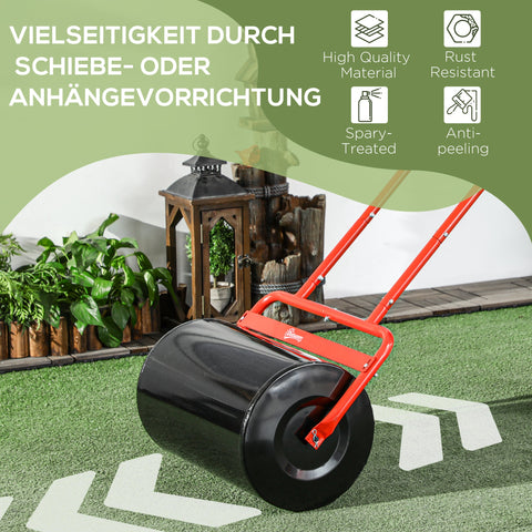 Rootz Handy Lawn Roller - Practical Grass Roller - Garden Roller - Flexible Steel - Rust-Resistant - 58lx32.5bx113h cm
