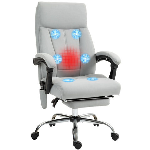 Rootz Massage Office Chair - Executive Chair - Computer Desk Chair - Vibrating Massage - Lumbar Heating - Ergonomic Design - 65cm x 74cm x 119cm