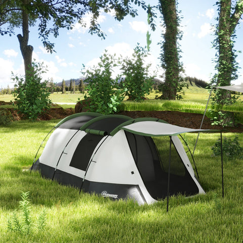 Rootz Family Camping Tent - Waterproof Tent - Tunnel Tent - Easy Setup - 370cm x 230cm x 130cm