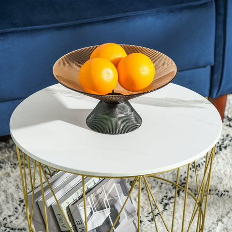 Rootz Set of 2 Nesting Coffee Tables - Side Tables - Retro Tables - Elegant Design - 44cm x 45.5cm & 35cm x 41cm