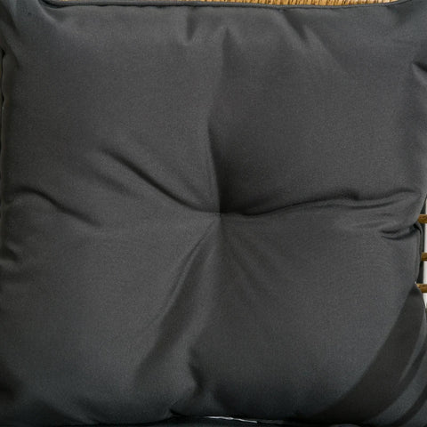 Rootz 3 Piece Weather Resistant Bistro Set - 1 Side Table - 2 Chairs - Sand + Dark Grey - 62cm x 65cm x 78cm