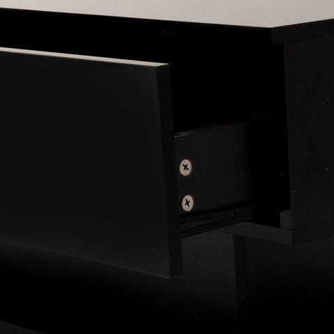 Rootz High-Gloss Coffee Table - Modern Table - Contemporary Table - Storage Solution - 100L x 50W x 39H cm