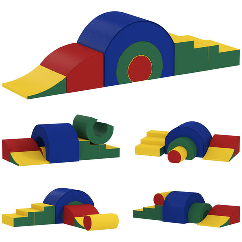 Rootz 5-Part Soft Module Set - Baby Play Set - Foam Play Shapes - Promotes Motor Skills - 181cm x 39cm x 44cm