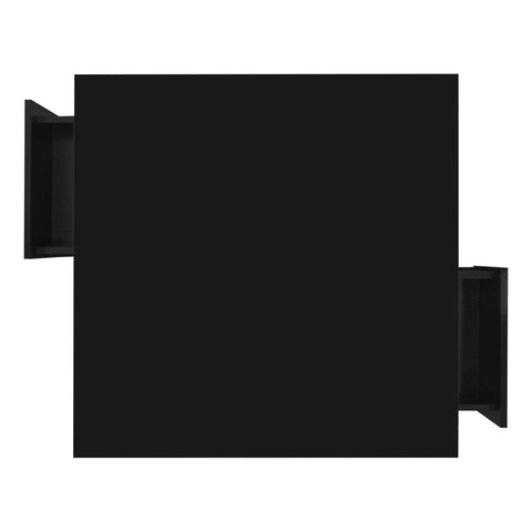 Rootz High Gloss Coffee Table - Living Room Table - Gold-Plated Accents - Ample Storage - 70cm x 70cm x 35.5cm