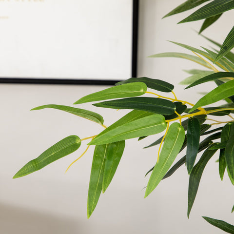Rootz Artificial Bamboo Plant - Decorative Plant - Faux Plant - Real Look - Easy Care - 180cm High - Pot: 35L x 10W x 10H cm