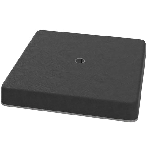 Rootz Parasol Stand Base Weights - Waterproof - Fillable Sand Holders - Durable & UV-Resistant - 89cm x 89cm x 10.5cm - Black