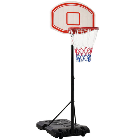 Rootz Basketball Basket - Basketball Stand - Height Adjustable Hoop - Stabilized with Water - 75.5cm x 71cm x 212-250cm