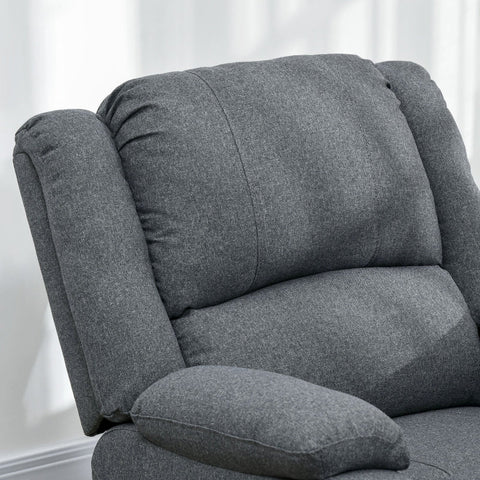 Rootz Recliner Chair - Adjustable Lounge Chair - Comfy Armchair - Thick Padding - Steel Frame - Dark Gray - 87cm x 96cm x 98cm