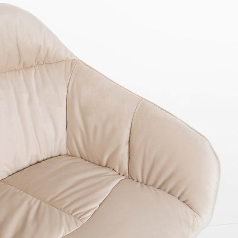 Rootz Elegant Velvet Dining Chairs - Upholstered Seating - Padded Accent Chairs - Comfort & Stability - 44cm Seat Width, 44L x 55W x 85H cm