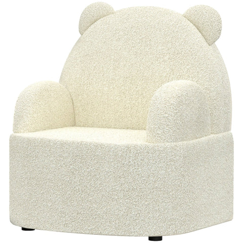 Rootz Children's Bear Armchair - Kids Chair - Toddler Seat - Soft Teddy Fleece - Cozy Comfort - 52cm x 48cm x 59cm