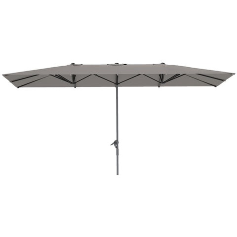 Rootz Double-Sided Umbrella - Parasol - Sunshade - UPF50+ Protection - 451cm x 264cm x 264cm - Durable Aluminum & Metal Struts
