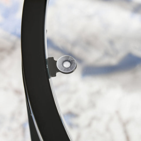 Rootz Set of 2 Side Tables - Industrial Design - Stackable Tables - Space-Saving - Durable & Easy to Clean - Stable Base - Ø70 x 47.5H cm (Large) & Ø54 x 42.5H cm (Small) - Steel & Tempered Glass