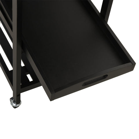 Rootz Kitchen Trolley - Serving Cart - Mobile Kitchen Table - Stainless Steel Work Surface - 60W x 40D x 85H cm - Efficient Storage