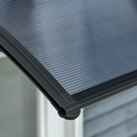 Rootz Canopy - Front-Door Roof - Roofing for Windows - Optimal Protection - 100l x 75b x 23h cm - Black