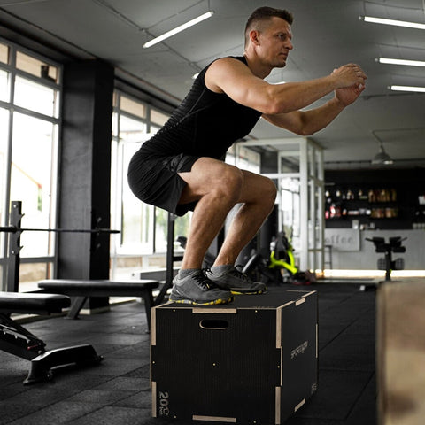 Rootz Wooden Plyometric Jump Box - Crossfit Jump Trainer - Box Jump Equipment - Beech Wood - 76cm x 61cm x 51cm