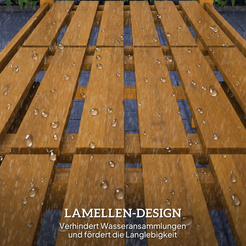 Rootz 2-Seater Garden Bench - Weatherproof Bench - Outdoor Seating - 320kg Load - Yellow Finish - 149x56.5x89cm