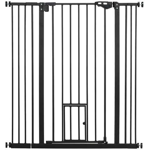 Rootz Pet Security Fence - Pet Gate - Safety Barrier - Automatic Closure & Double Locking - 104.1h cm x Adjustable Width 74-101cm