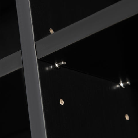 Rootz CD/DVD Shelf Storage - Media Organizer - Adjustable Shelving - Stores 1116 CDs - 102 x 24 x 195 cm - Elegant Black Finish