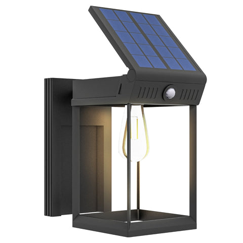 Rootz Garden Solar Light - Outdoor Light - Solar Lamp - Weather Resistant - Motion Sensor - 14cm x 24cm x 24cm - Black