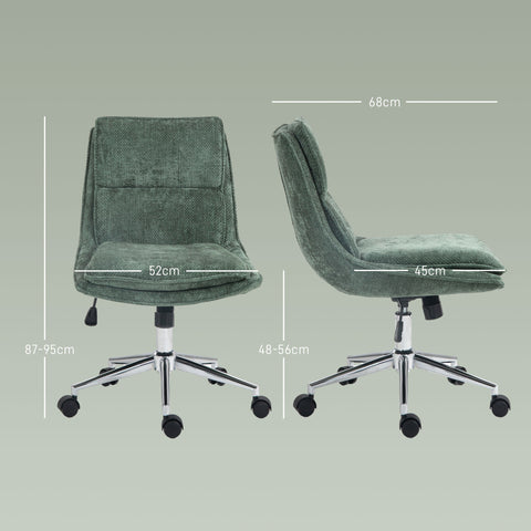 Rootz Ergonomic Office Chair - Fabric Chair - Adjustable Swivel Chair - High-Density Comfort - 52W x 68D x 87-95H cm