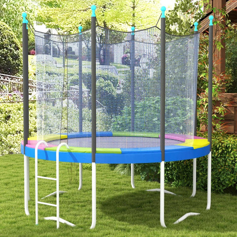 Rootz Vervangende Randafdekking Voor Trampolines - Trampoline Randvulling - Waterdicht - Scheurvast - Geel + Roze + Groen + Blauw - Ø244 x 30H cm