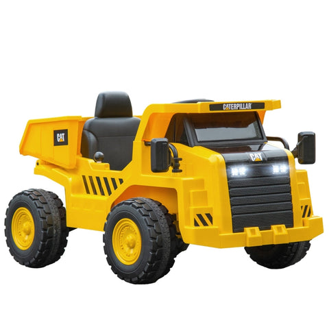 Rootz Electric Ride-On Excavator - Caterpillar Wheel Loader - Remote Controlled Truck - Real Sound Effects - Headlights - 110cm x 70.5cm x 61.5cm