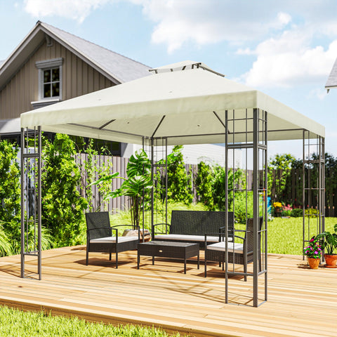 Rootz Garden Pavilion - Gazebo - Outdoor Canopy - UV30+ Protection - 3x3m - White