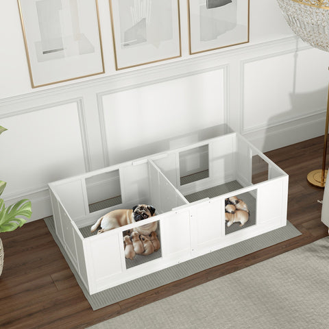 Rootz Puppy Crate for Dogs - Whelping Box - Dog Playpen - Safe Refuge - 164L x 80W x 48H cm