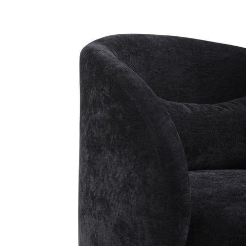 Rootz Modern Leisure Chair - Living Room Chair - Bedroom Seating - 360° Rotating Base - Polyblend Fabric - 67L x 61.4W x 77.9H cm