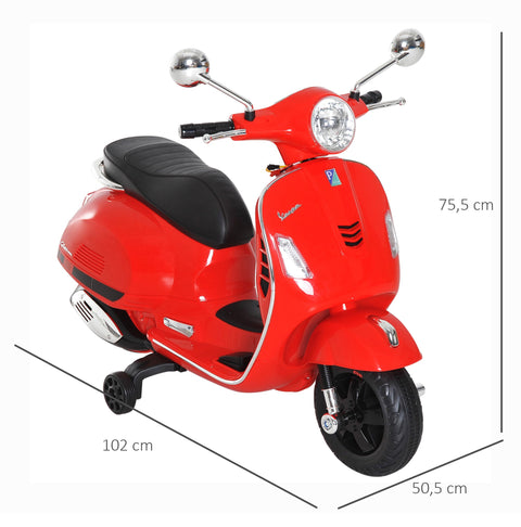 Rootz Elektro Children's Vespa Scooter - Kids Ride-On - Electric Scooter - Safe 3 km/h Speed - 50.5cm x 102cm x 75.5cm