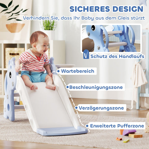 Rootz 3-in-1 Kids Slide Set - Toddler Play Slide - Indoor Activity Center - Giraffe Design - 106 x 51.5 x 52 cm - Safe, Fun, Engaging for 1-3 Year Olds