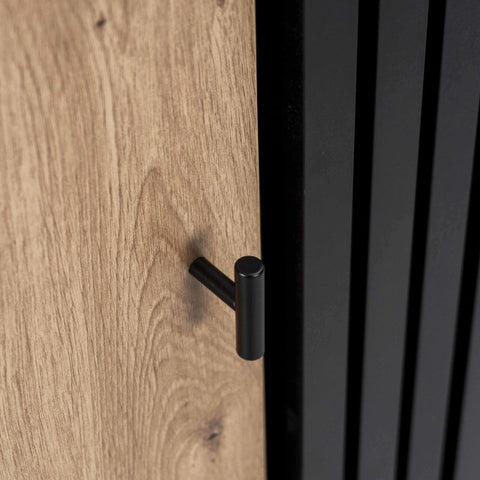 Rootz Side Cabinet - Sideboard - Display Cabinet - Ample Storage & LED Lighting - 80cm x 120cm x 40cm