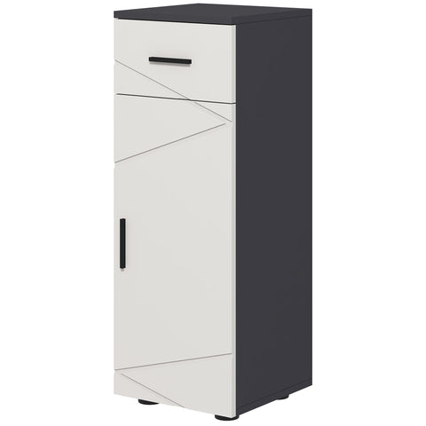 Rootz Bathroom Cabinet - Bathroom Cupboard - Storage Unit - Adjustable Shelves - 25kg Capacity - Grey - 30x30x82 cm