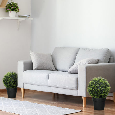 Rootz Artificial Plant Set of 2 - Decorative Plants - Faux Plants - UV Resistant - Lush Year-Round - 45cm Diameter