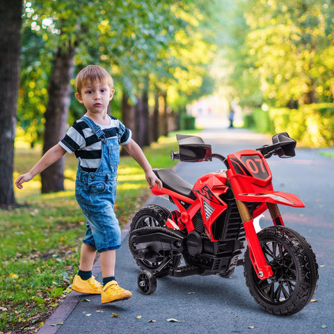 Rootz Electric Motorcycle for Children - Kid's Ride-On Motorbike - Toy Bike - Safe Training Wheels - 105L x 57W x 62H cm