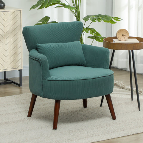 Rootz Modern Armchair - Padded Accent Chair - Upholstered Recliner - Cozy Comfort - 69cm x 69.5cm x 78cm